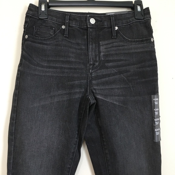 Wassino High Rise Jeggings Black Stretch Skinny Jeans - Picture 3 of 15